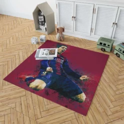 Outstanding Barcelona Team Player Luis Suarez Rug 1