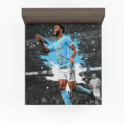 Outstanding Football Man City Raheem Sterling Fitted Sheet