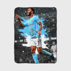 Outstanding Football Man City Raheem Sterling Fleece Blanket 1