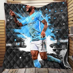 Outstanding Football Man City Raheem Sterling Quilt Blanket