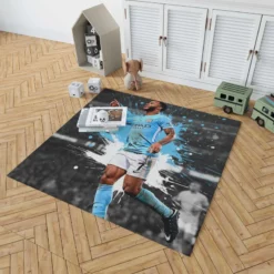 Outstanding Football Man City Raheem Sterling Rug 1