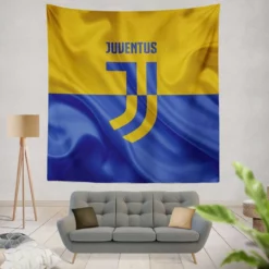 Outstanding Italian Soccer Club Juventus Logo Tapestry
