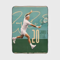 Outstanding Tennis Roger Federer Fleece Blanket 1