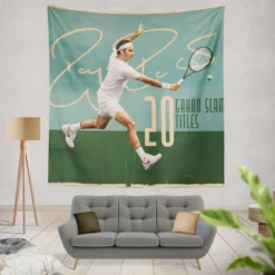 Outstanding Tennis Roger Federer Tapestry