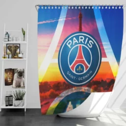 Paris Saint Germain FC Awarded Soccer Team Shower Curtain