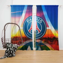 Paris Saint Germain FC Awarded Soccer Team Window Curtain
