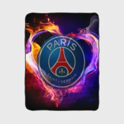 Paris Saint Germain FC Energetic Football Team Fleece Blanket 1