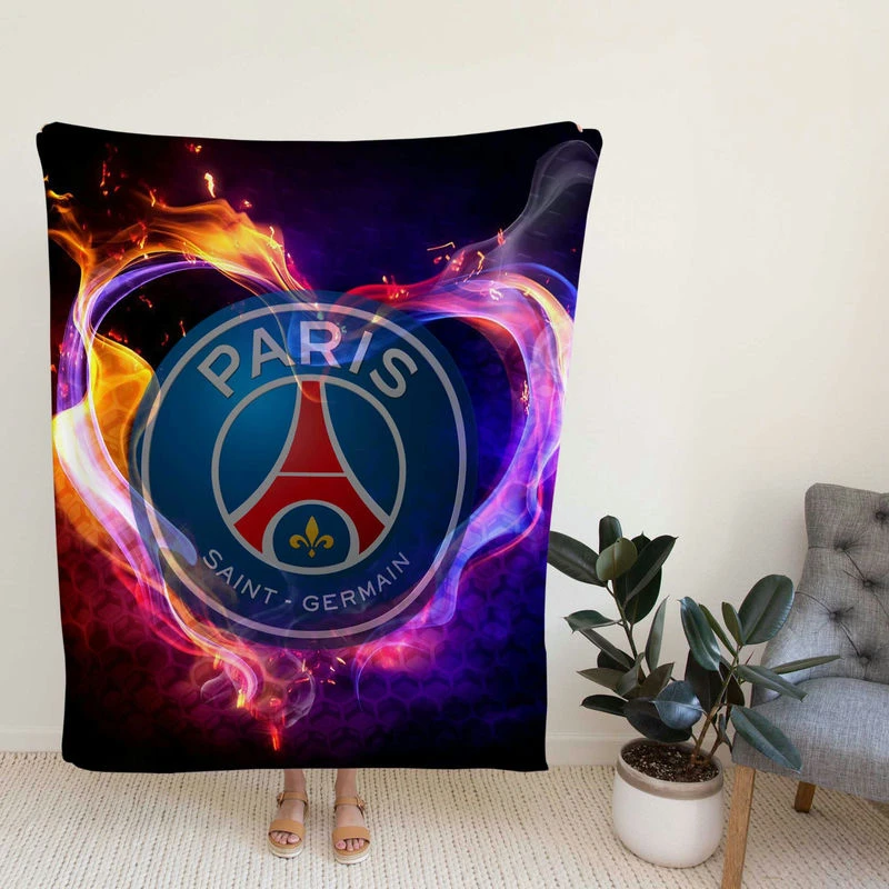 Paris Saint Germain FC Energetic Football Team Fleece Blanket
