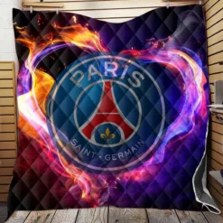 Paris Saint Germain FC Energetic Football Team Quilt Blanket