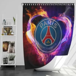 Paris Saint Germain FC Energetic Football Team Shower Curtain