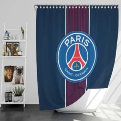 Paris Saint Germain FC Euro Football Club  Shower Curtain