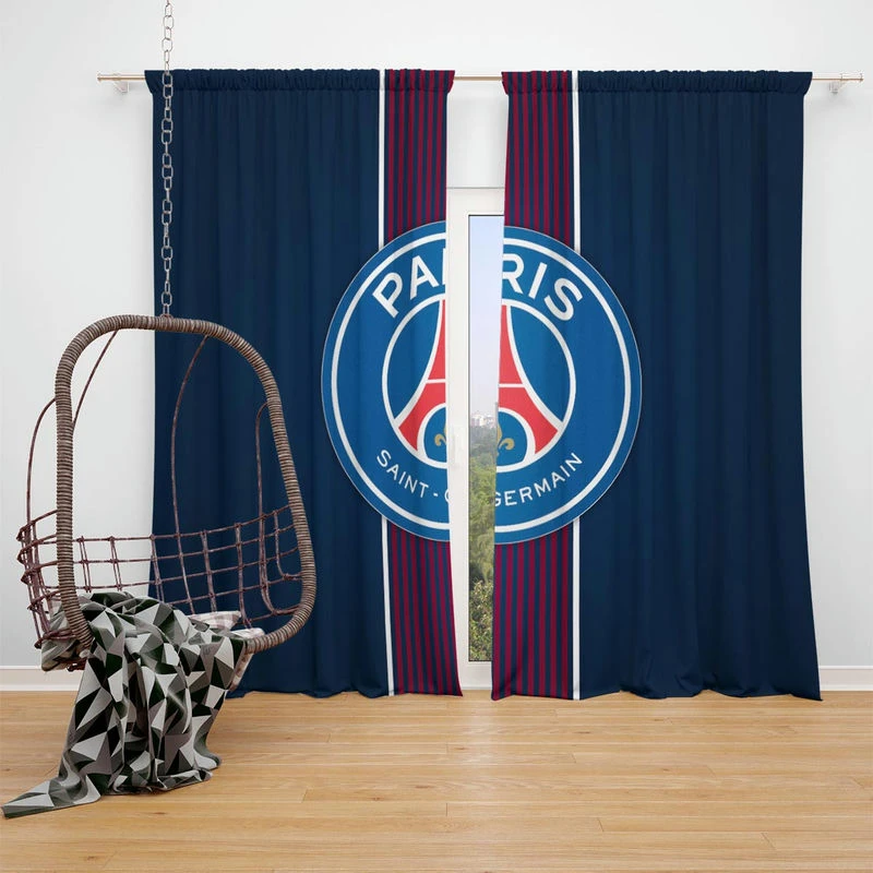 Paris Saint Germain FC Euro Football Club  Window Curtain