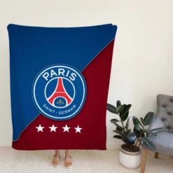 Paris Saint Germain FC Professional Football Club Fleece Blanket