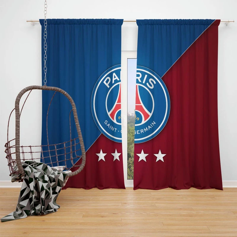 Paris Saint Germain FC Professional Football Club Window Curtain