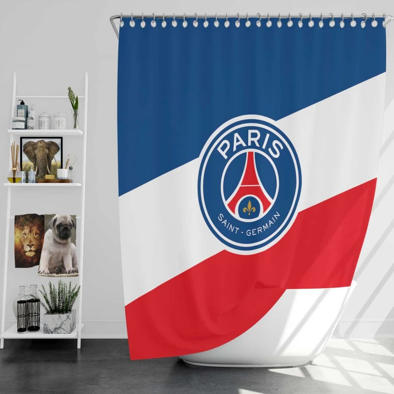 Paris Saint Germain FC Unique Football Player Shower Curtain