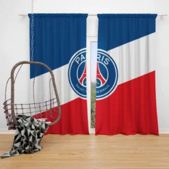 Paris Saint Germain FC Unique Football Player Window Curtain