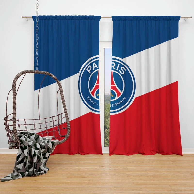 Paris Saint Germain FC Unique Football Player Window Curtain