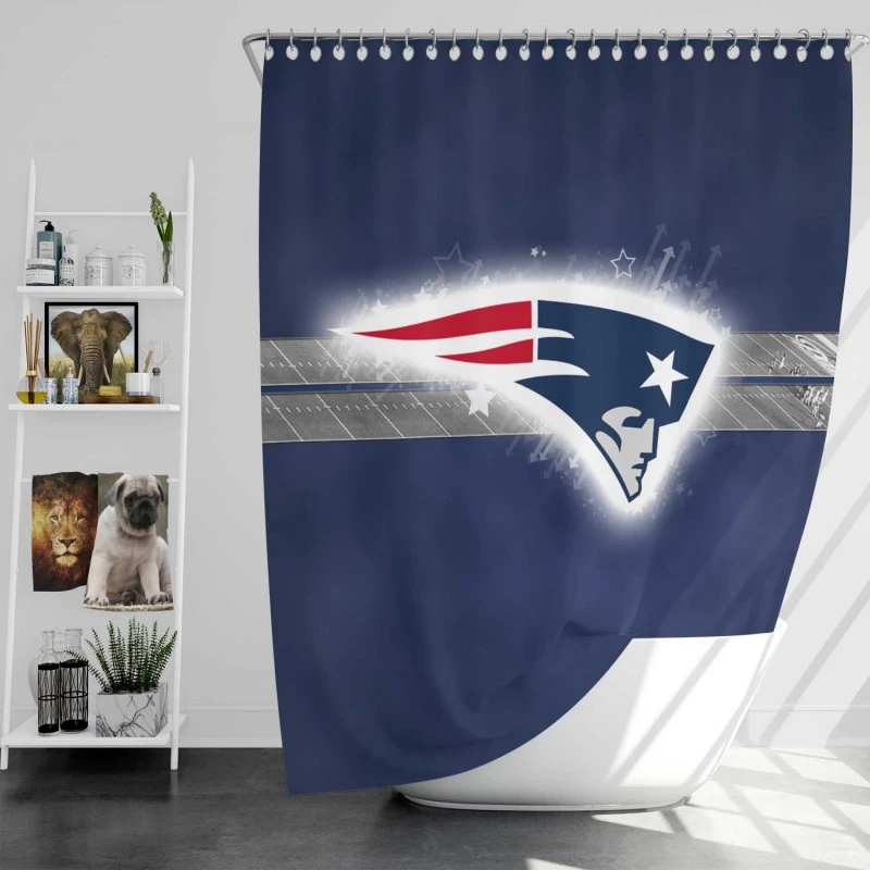 Partriots Professional American Football Team Shower Curtain