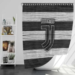 Passionate Football Club Juventus Logo Shower Curtain