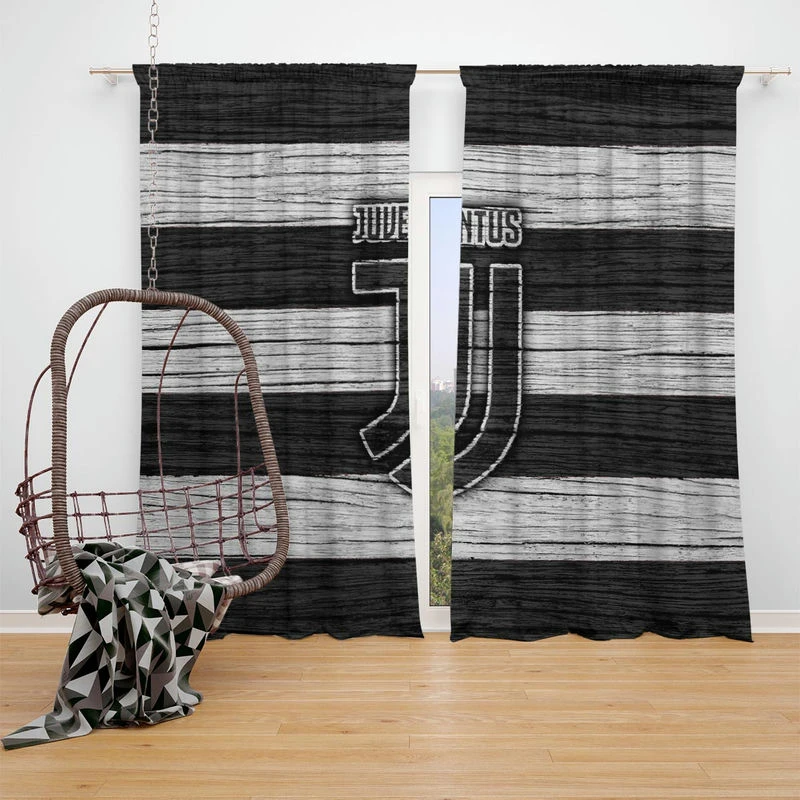 Passionate Football Club Juventus Logo Window Curtain