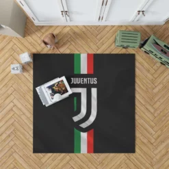 Passionate Italian Football Club Juventus Logo Rug