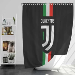 Passionate Italian Football Club Juventus Logo Shower Curtain