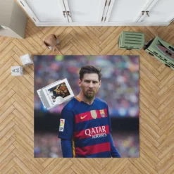 Passionate Sports Player Lionel Messi Rug