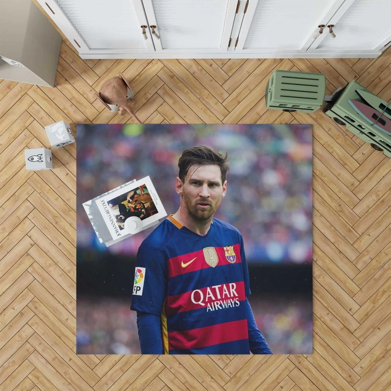 Passionate Sports Player Lionel Messi Rug