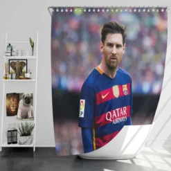 Passionate Sports Player Lionel Messi Shower Curtain