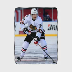 Patrick Kane American Professional Ice Hockey Team Fleece Blanket 1