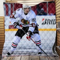 Patrick Kane American Professional Ice Hockey Team Quilt Blanket
