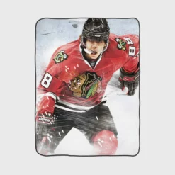 Patrick Kane Powerful NHL Hockey Player Fleece Blanket 1