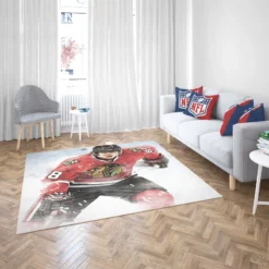 Patrick Kane Powerful NHL Hockey Player Rug 2