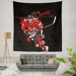 Patrick Kane Strong NHL Hockey Player Tapestry