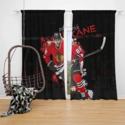 Patrick Kane Strong NHL Hockey Player Window Curtain