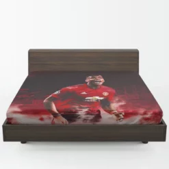 Paul Pogba Athletic United Soccer Player Fitted Sheet 1