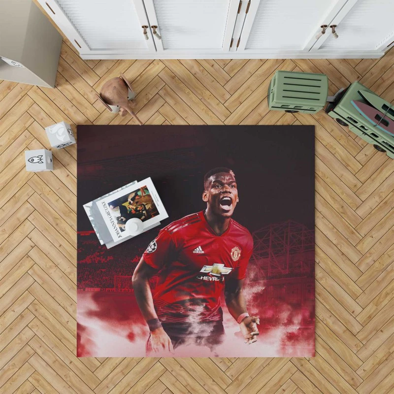 Paul Pogba Athletic United Soccer Player Rug