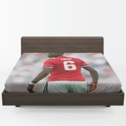 Paul Pogba Capable United Soccer Player Fitted Sheet 1