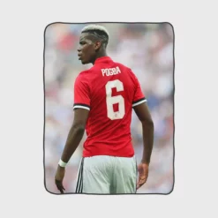 Paul Pogba Capable United Soccer Player Fleece Blanket 1