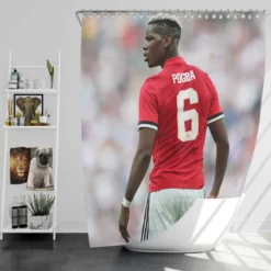 Paul Pogba Capable United Soccer Player Shower Curtain