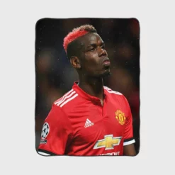 Paul Pogba Committed United Sports Player Fleece Blanket 1