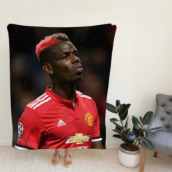 Paul Pogba Committed United Sports Player Fleece Blanket