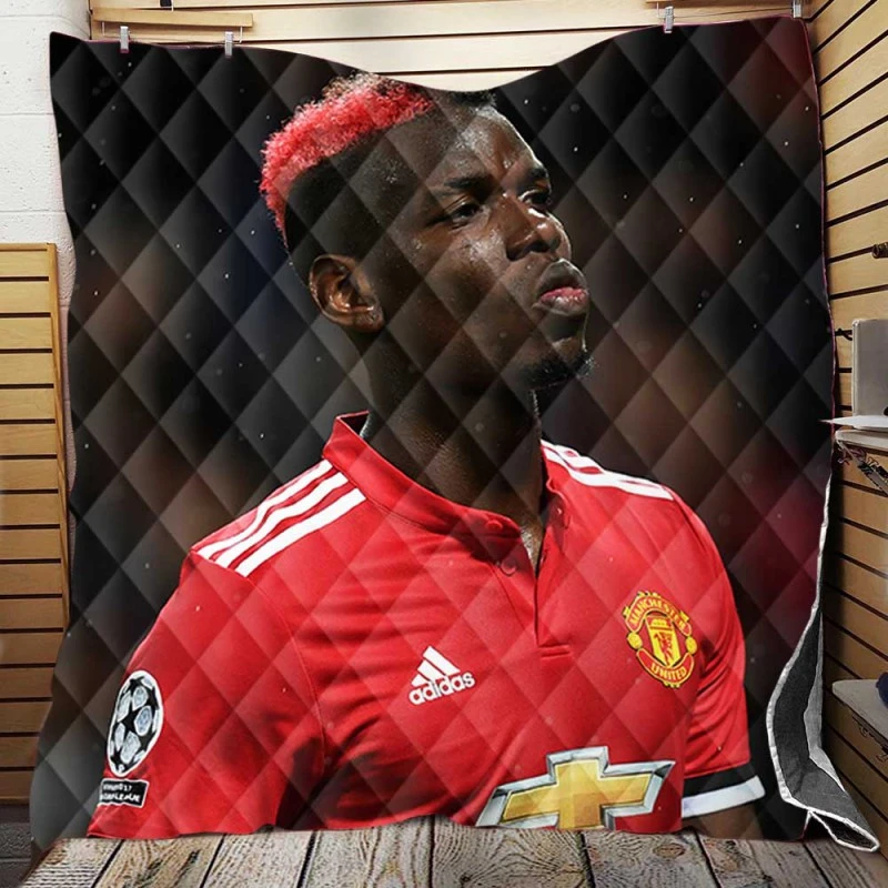 Paul Pogba Committed United Sports Player Quilt Blanket