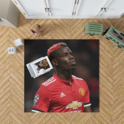 Paul Pogba Committed United Sports Player Rug