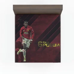 Paul Pogba Energetic Footballer Player Fitted Sheet