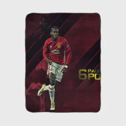 Paul Pogba Energetic Footballer Player Fleece Blanket 1