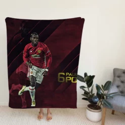 Paul Pogba Energetic Footballer Player Fleece Blanket