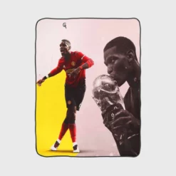 Paul Pogba Footballer Player Fleece Blanket 1