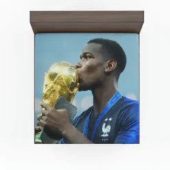 Paul Pogba France World Cup Football Player Fitted Sheet