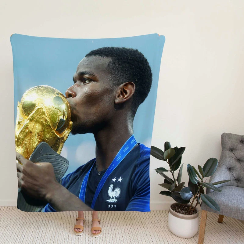 Paul Pogba France World Cup Football Player Fleece Blanket